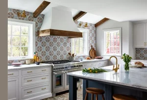 Bold backsplashes for modern kitchen design featuring geometric patterns and vibrant colors