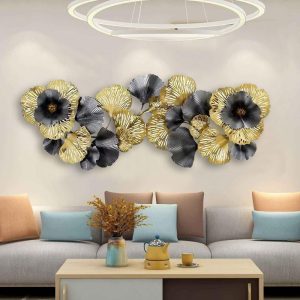 An elegant and vibrant stylish wall arts piece adding personality to a modern living room decor.