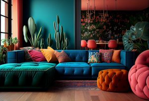 Infuse your space with vibrant home color ideas through furniture. Add pops of color and personality to your rooms with bold furniture choices.