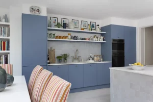 Open shelving in kitchen design showcasing stylish and functional storage
